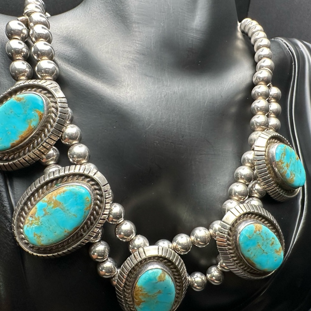 Desert Sentinel Necklace Sterling Silver (925) | Natural Turquoise - Picture 1 of 2